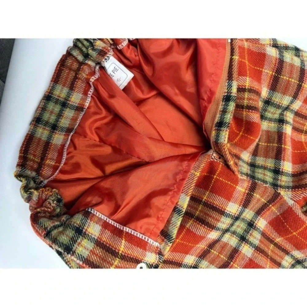 Vintage 60s 70s Cutie Pie Plaid Wool Blend Pants Girls Sz 10‎ Red Tartan